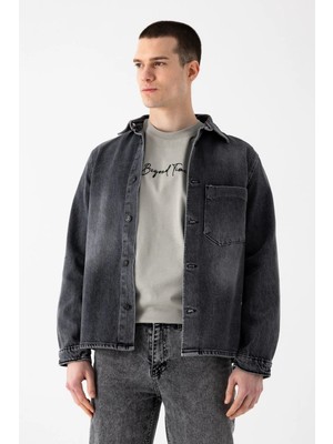 i8 Denim Tek Cep Denim Dış Gömlek