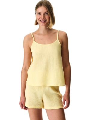 Penti Pastel Sarı Sunny Day Muslin Şort Pijama Takımı