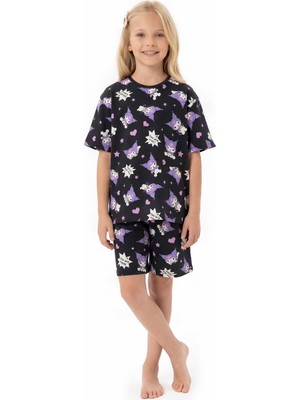 Modanino Kız Çocuk %100 Pamuk ve Şortlu Pijama Takımı 8-13 Yaş 12721IS