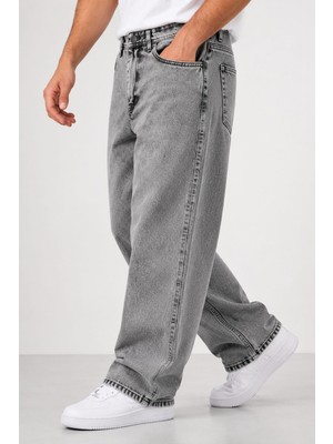 Black Wood Denim Erkek Baggy Jean Pantolon 7748