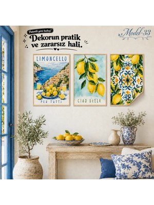Akıllı Kağıt Statik Tutunma Özellikli Tablo - Poster Modern (Model- 33)