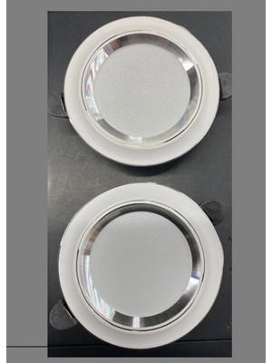 6 W Sıva Altı Cob LED Beyaz-Krom Kasa Spot Gömme Tavan Armatürü 3 Renk CT-5257 (2 Adet)