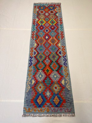 Afgan Halı El Dokuma Afgan Kilim Çift Taraf Kullanım Kök Boya Yolluk 84 x 289 cm
