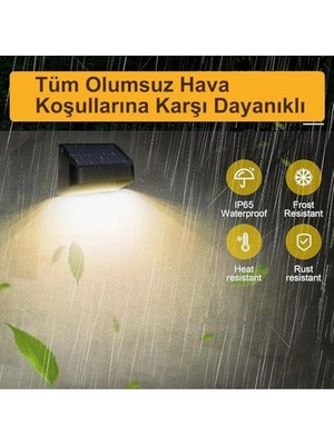 Palmira Demir Güneş Enerjili 8 Renk Geçişli Duvar Aydınlatma (4 Adet) / GT-SL16