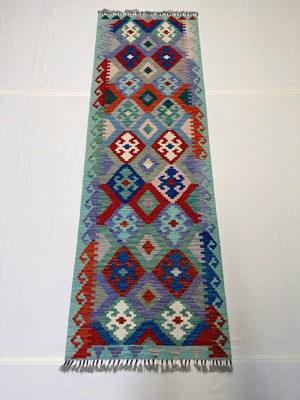 Afgan Halı El Dokuma Afgan Kilim Çift Taraf Kullanım Kök Boya Yolluk 80 x 249 cm