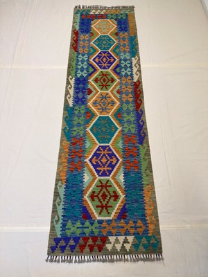 Afgan Halı El Dokuma Afgan Kilim Çift Taraf Kullanım Kök Boya Yolluk 82 x 290 cm