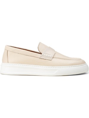 Deery Erkek Hakiki Deri Bej Loafer Ayakkabı - 02043MBEJP01