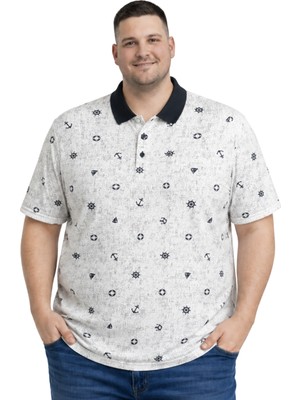 Battal Moda Battalmoda Erkek Büyük Beden Siyah Polo Yaka Marina Kısa Kollu Tişört 3xl-4xl-5xl-6xl