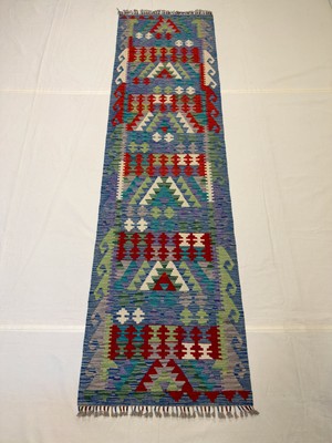 Afgan Halı El Dokuma Afgan Kilim Çift Taraf Kullanım Kök Boya Yolluk 80 x 292 cm