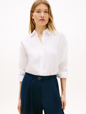 Tommy Hilfiger Ess Lınen Round Hem