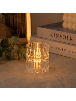 Dekorsende Plastik Pilli Mum Tealight Şeffaf 7,5 cm