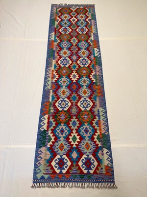 Afgan Halı El Dokuma Afgan Kilim Çift Taraf Kullanım Kök Boya Yolluk 82 x 290 cm