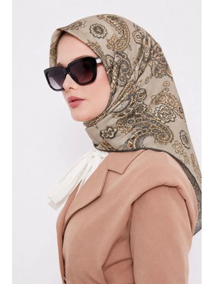 Lesscarves Desenli Pamuk Ipek Eşarp LS2207