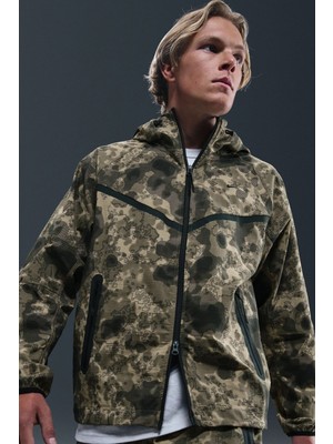 Nike Tech Fleece Wr Fz Camo Full Zip Hoodie Kapüşonlu Unisex Kamuflaj Sweatshirt