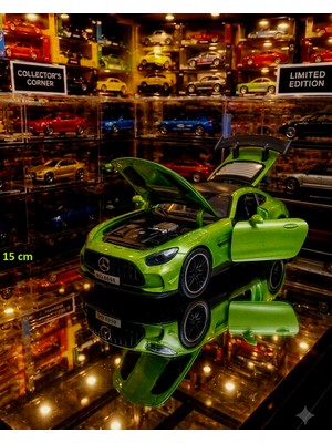 Oyuncak Sahili Mercedes Amg Gt Dıecast Koleksiyon Model Işık ve Ses Metal Araba Kapı Bagaj Kaput Açılır 15X6CM Yeşil 1:32 Ölçek