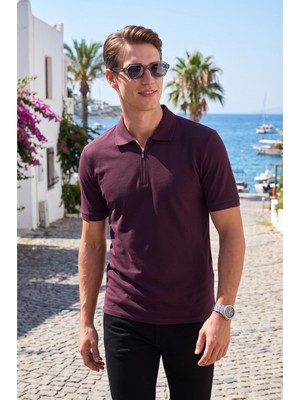 Buratti Regular Fit Fermuarlı Polo T Shirt Erkek Polo T Shirt 5904069