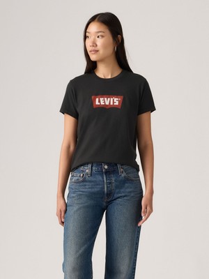Levi's Kadın Siyah Bisiklet Yaka Vintage T-Shirt 005GV-0026
