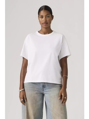 Levi's Vintage Kadın Beyaz Bisiklet Yaka T-Shirt 008C3-0000