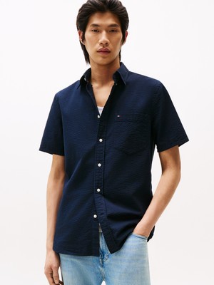 Tommy Hilfiger Seersucker Solıd Ss