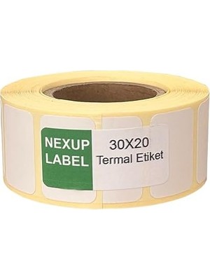 Ahl Shop 30X20 mm Termal Etiket, Barkod/adres/kargo Termal Etiketleri,  ve Diğer Yazıcılarla Uyumlu
