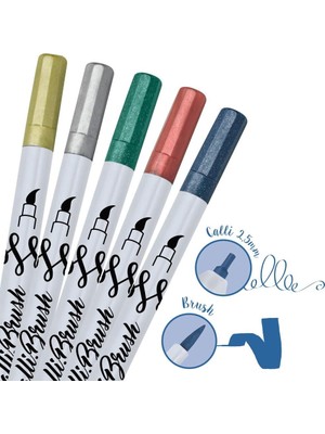 Ahl Shop Online Calli.brush Kalem Set 5 Pcs. Metallic