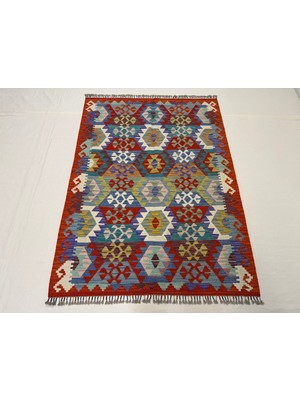 Afgan Halı El Dokuma Afgan Kilim Çift Taraf Kullanım Kök Boya 127 x 174 cm