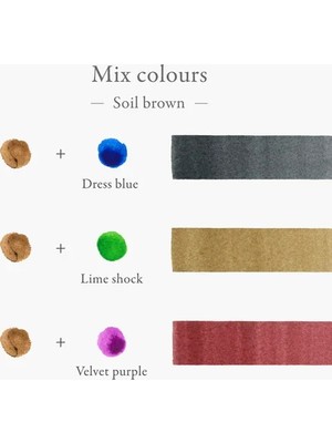 Kakimori Inkstand Colour Karıştırabilir Dolma Kalem Mürekkebi 35 ml - Soil Brown