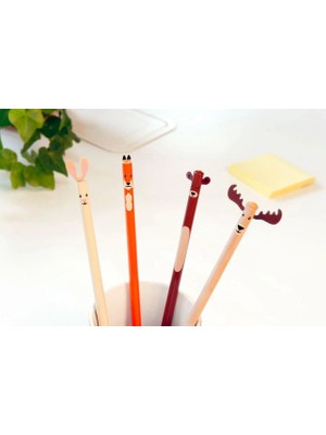 Kikkerland Wooden Ahşap Orman Kalem Seti