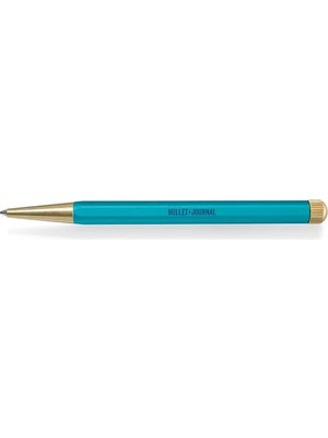 Leuchtturm 1917 LEUCHTTURM1917 Drehgriffel Nr. 1 Özel Bullet Journal Serisi, Siyah Mürekkepli Jel Kalem, TURQUOISE25 (Turkuaz) - Altın Sarısı Kasa  373794