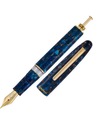 Esterbrook Estie Nouveau Blue Gold Pistonlu Dolma Kalem F Uç