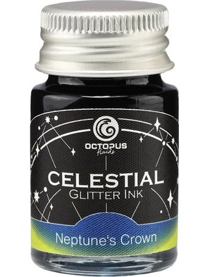 Octopus Fluids Celestial Glitter Mürekkep 10 ml - Neptune's Crown