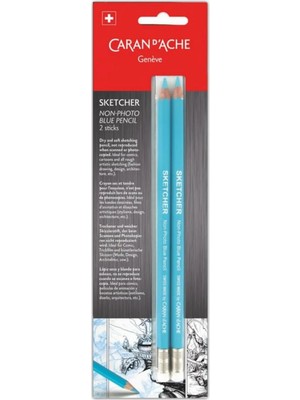 Caran D'ache Sketcher/non-Photo Blue Pencil – 2-Piece Blister Pack 903.302