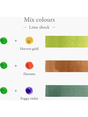 Kakimori Inkstand Colour Karıştırabilir Dolma Kalem Mürekkebi 35 ml - Lime Shock