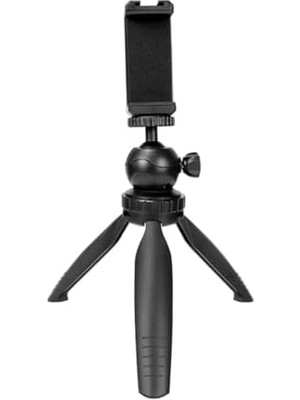 Ahl Shop Pocket M2T Mini Masaüstü Tripod + Telefon Tutucu | 19CM Yükseklik Ayarı, 2,5kg Taşıma Kapasitesi, 360° Döner Kafa, Kamera & Projektör Uyumlu