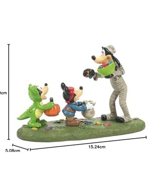 Ahl Shop Department 56  Cadılar Bayramı Köyü Aksesuarları Goofy Heykelciğinden Ödüller, 8 Cm, Çok Renkli