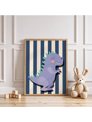 Luxor Pixels (Çerçevesiz) Sevimli Dinozor Çocuk Odası Poster