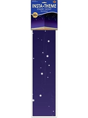Ahl Shop Beistle 1er Pack Starry Nıght Arka Plan, 4-Feet 30-Feet