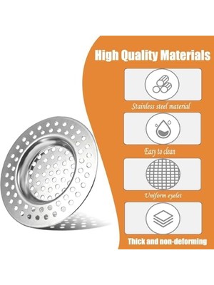 Ahl Shop Metal Lavabo Süzgeci, 2 Adet