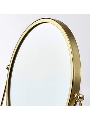 Ahl Shop Lassbyn Masa Aynası, 17 Cm, Altın Rengi