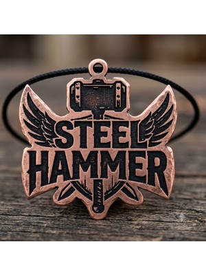 Yerlikaya Bakır Steel Hammer Bakır Kolye