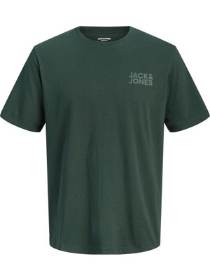Jack & Jones Erkek Marka Baskılı Tişört Yeşil - 12151955