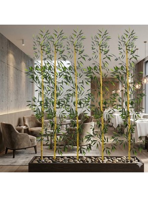 Dekorsende Saksısız Dekoratif 5’li Bambu Seperatör Seti 170 cm