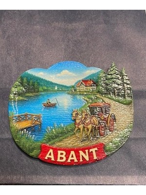 Ahl Shop Bolu Abant Temalı Dekoratif Magnet, Renkli Kabartmalı Tasarım, Hediyelik Hatıra Magneti