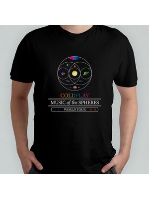Pixxa Coldplay Unisex %100 Pamuklu Bisiklet Yaka T-Shirt