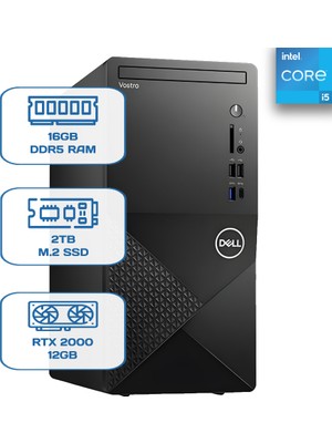 Dell Vostro 3030 N6004VDT3030MTU I5 14400 16GB Ddr5 2tb M.2 SSD Rtx 2000 12GB W11P Desktop