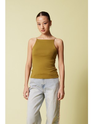 Nisan Triko Halter Yaka Top