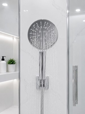 Erçelik 3 Fonksiyonlu Su Tasarruflu Duş Başlığı Yüksek Basınçlı Banyo Duş Başlığı