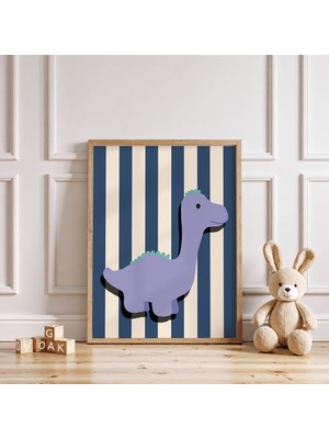 Luxor Pixels (Çerçevesiz) Sevimli Dinozor Çocuk Odası Poster