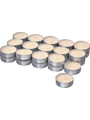 Ikea Glanslınd Kokulu Tealight Mum, Bej, 3.5 Saat, 30 Adet, Dumanlı Vanilya ve Karamel