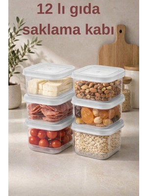 Piev Kahvaltılık ve Atıştırmalık Gıda Saklama Kabı 12 Li
